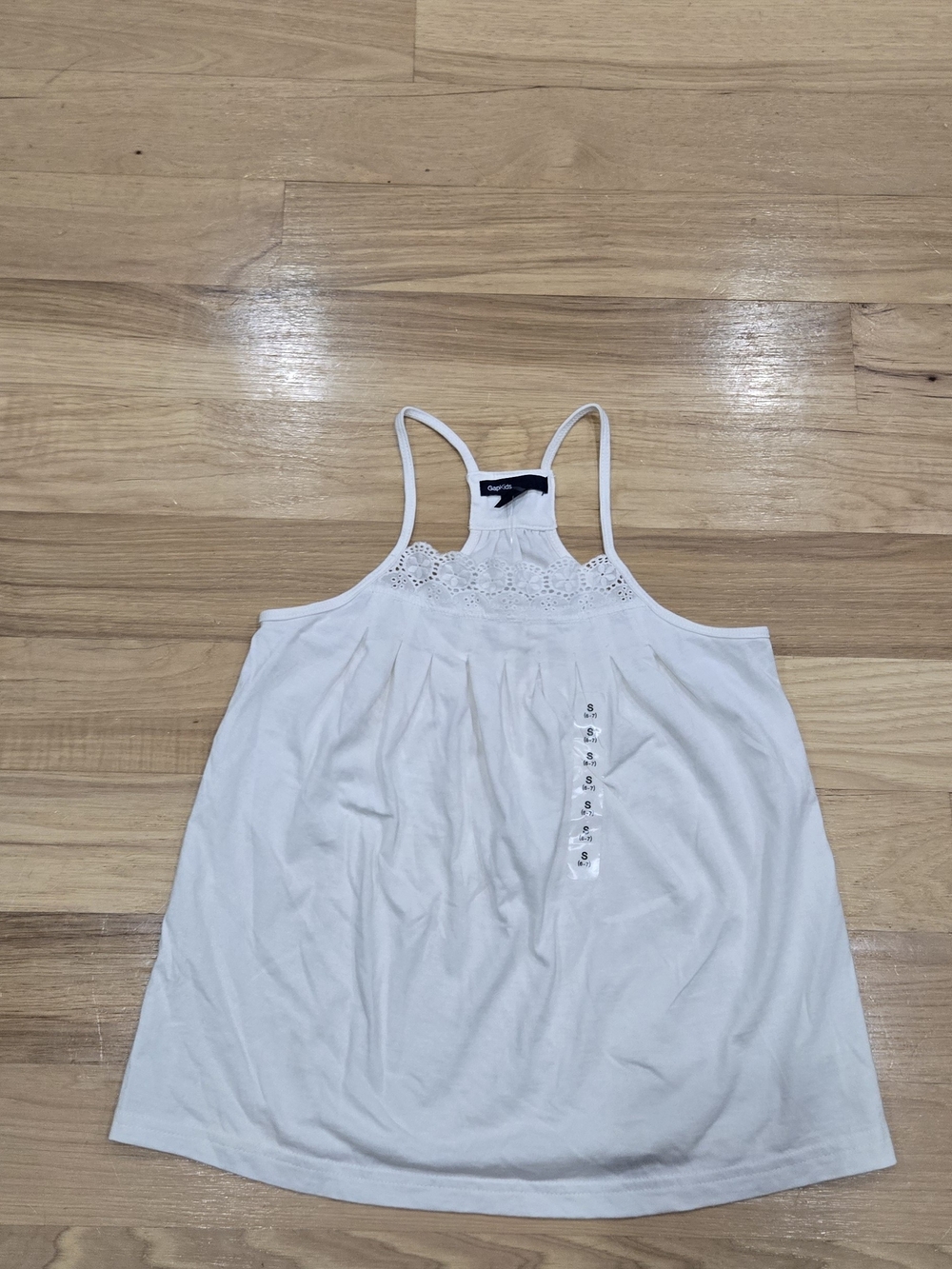 GAP Kids White Crochet Racerback Camisole Size 6-7